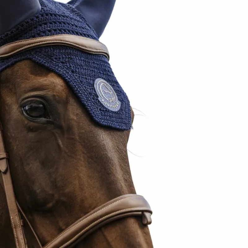 Discount - Bonnet pour chevaux Compet Je t'aime marine Bonnets Pour Chevaux