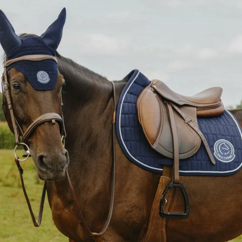 Discount - Bonnet pour chevaux Compet Je t'aime marine Bonnets Pour Chevaux