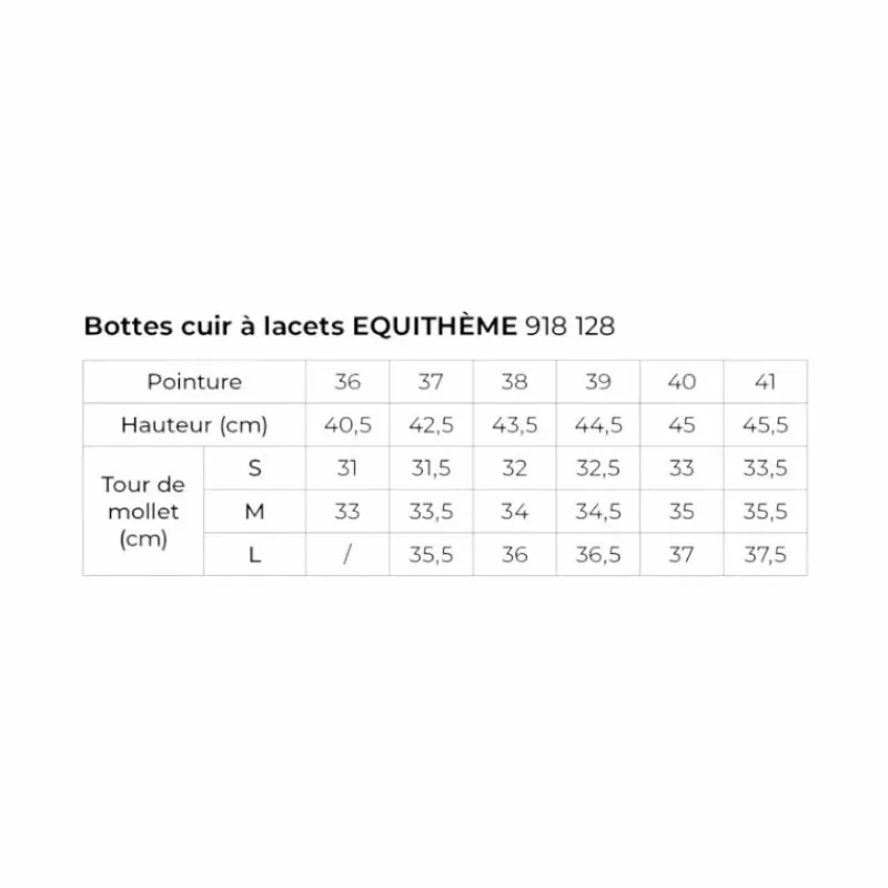 - Bottes d'équitation en cuir à lacets Bottes D'Équitation