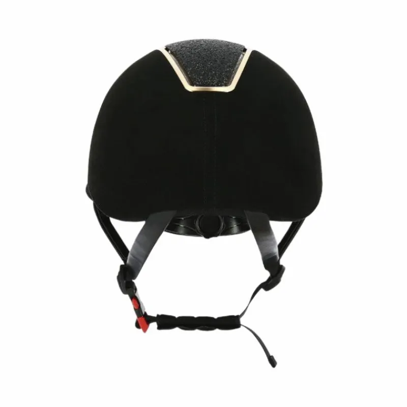 Casques D'Équitation À Visière Polo|Casques D'Équitation*Equithème - Casque d'équitation visière large Glint Lamé / rose gold Noir