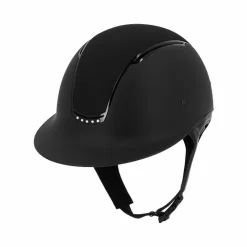 Casques D'Équitation À Visière Polo|Casques D'Équitation*Equithème - Casque d'équitation visière large Soazy Mat crystal x5 Noir