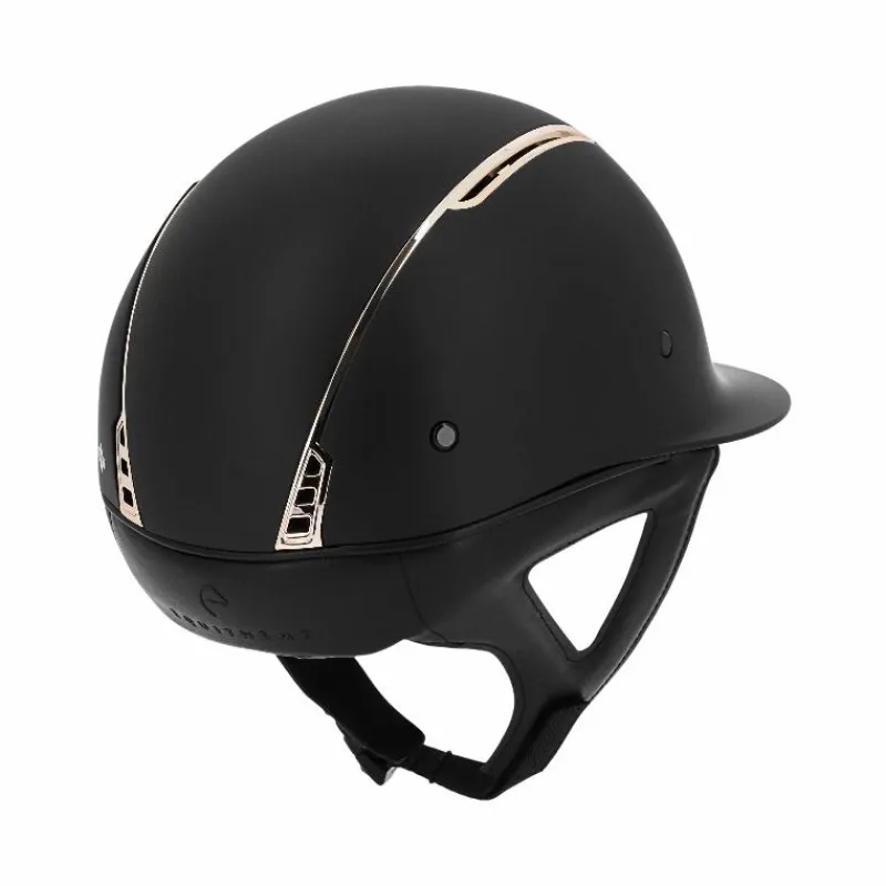Casques D'Équitation À Visière Polo|Casques D'Équitation*Equithème - Casque d'équitation visière large Soazy Mat rose gold Noir