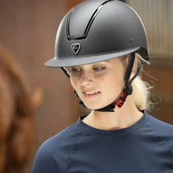 Casques D'Équitation À Visière Polo|Casques D'Équitation*Equithème - Casque d'équitation visière large Glint mat Noir