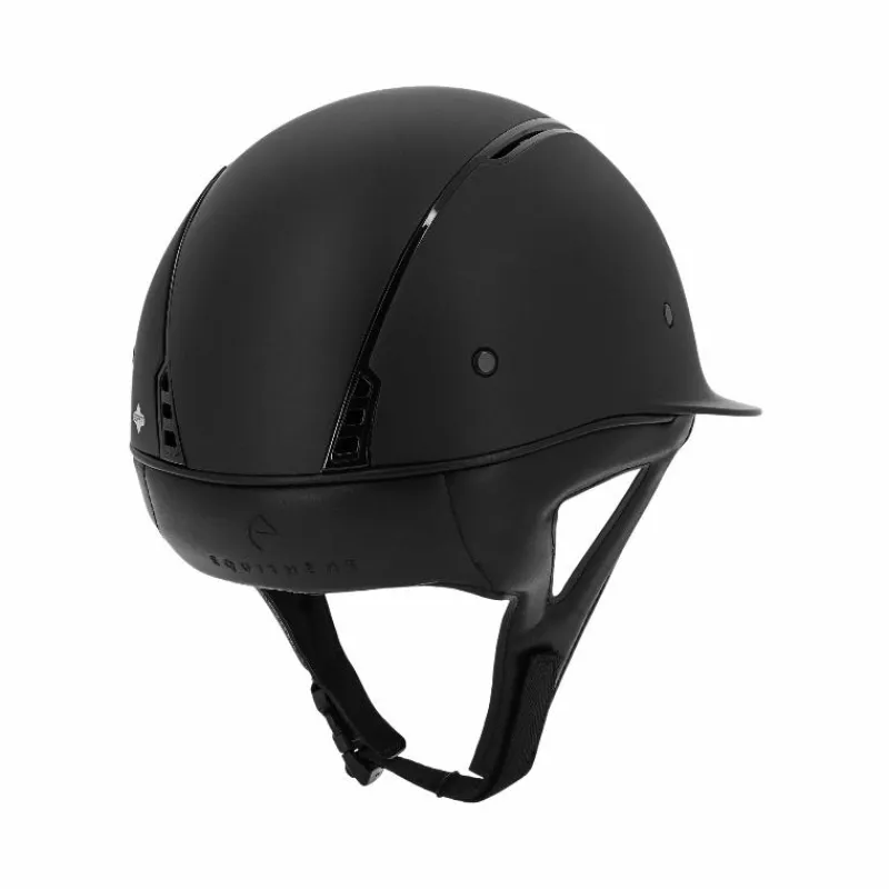 Casques D'Équitation À Visière Polo|Casques D'Équitation*Equithème - Casque d'équitation visière large Soazy Mat brillant Noir