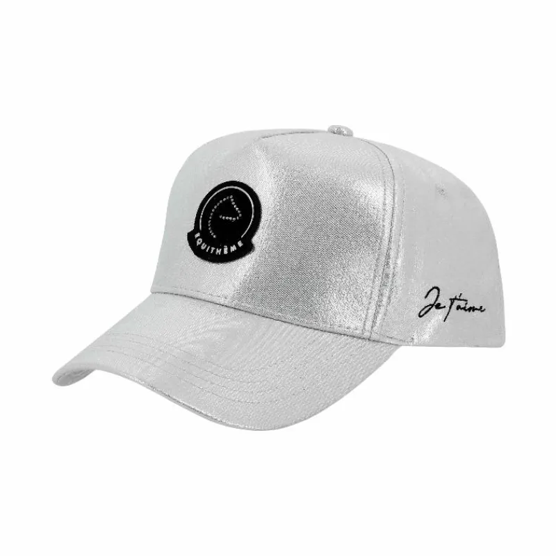 Casquettes/ Chapeaux*Equithème - Casquette Studio Je t'aime argent brillant Gris