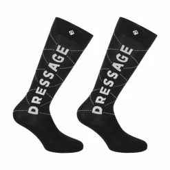 Chaussettes D'Équitation*Equithème - Chaussettes d'équitation Serpentine dressage (x1) Noir