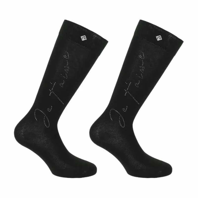 Discount - Chaussettes d'équitation Cassis Je t'aime (x1) Chaussettes D'Équitation