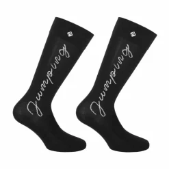 Chaussettes D'Équitation*Equithème - Chaussettes d'équitation Jump / argent (x1) Noir