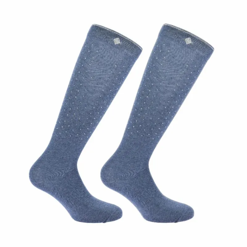 Chaussettes D'Équitation*Equithème - Chaussettes d'équitation Kamilia Je t'aime Violet