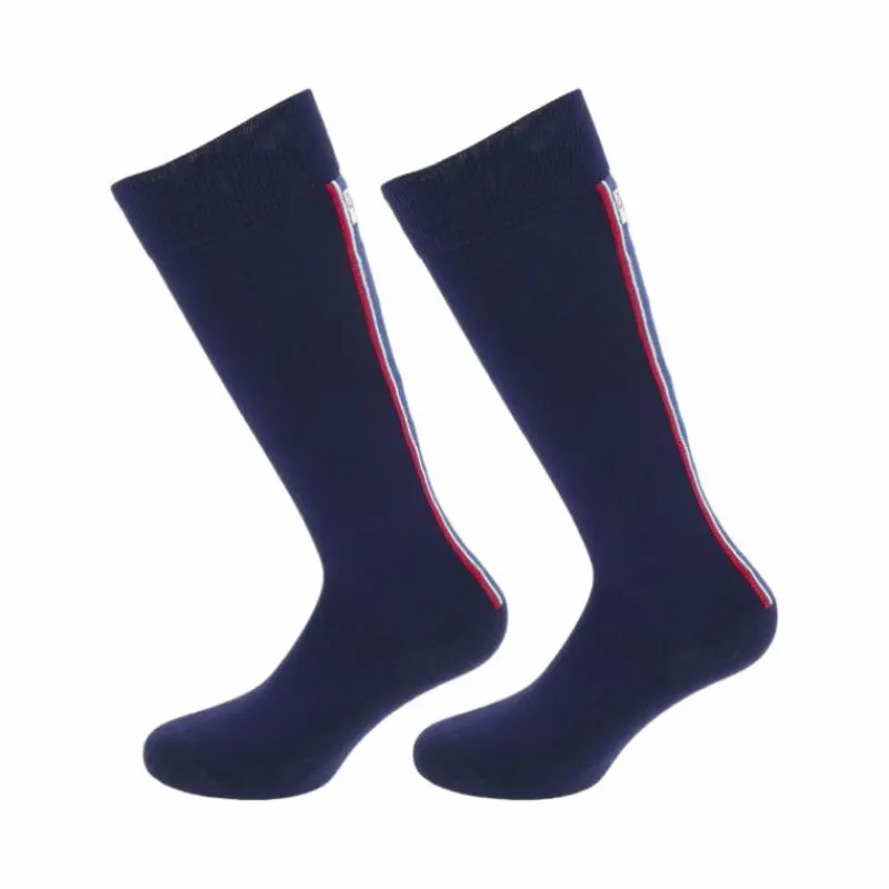 Discount - Chaussettes d'équitation bleu/ blanc/ rouge (x1) Chaussettes D'Équitation
