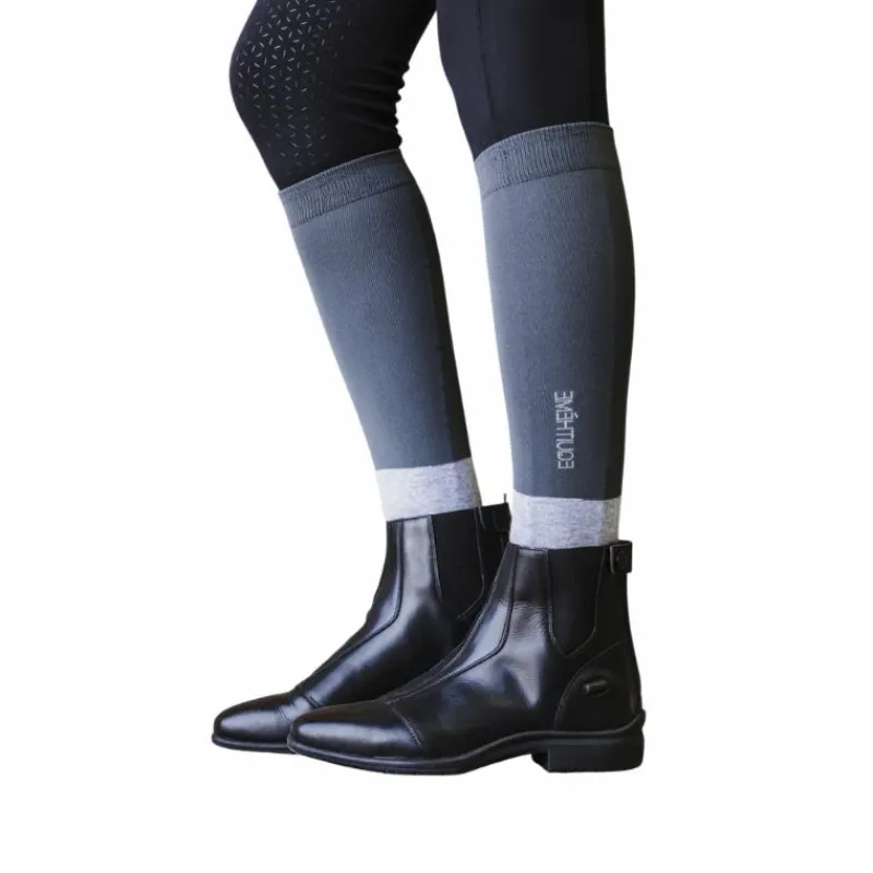 Best - Chaussettes d'équitation Compet anthracite/ clair (x1) Chaussettes D'Équitation