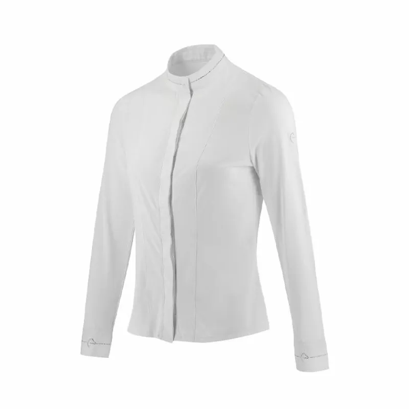 Polos Et Chemises*Equithème - Chemise à manches longues de concours femme Julia he Blanc