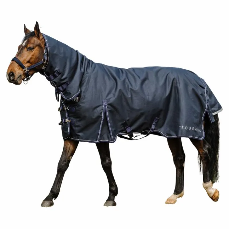 Couvertures Et Chemises*Equithème - Couverture d'extérieur Atomic Combo 1200 D 100g Marine