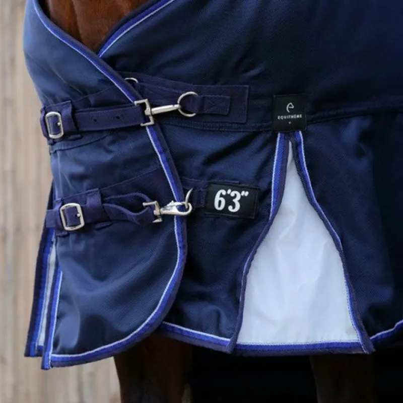 Couvertures Et Chemises*Equithème - Couverture d'extérieur Tyrex 1680D 0g Marine