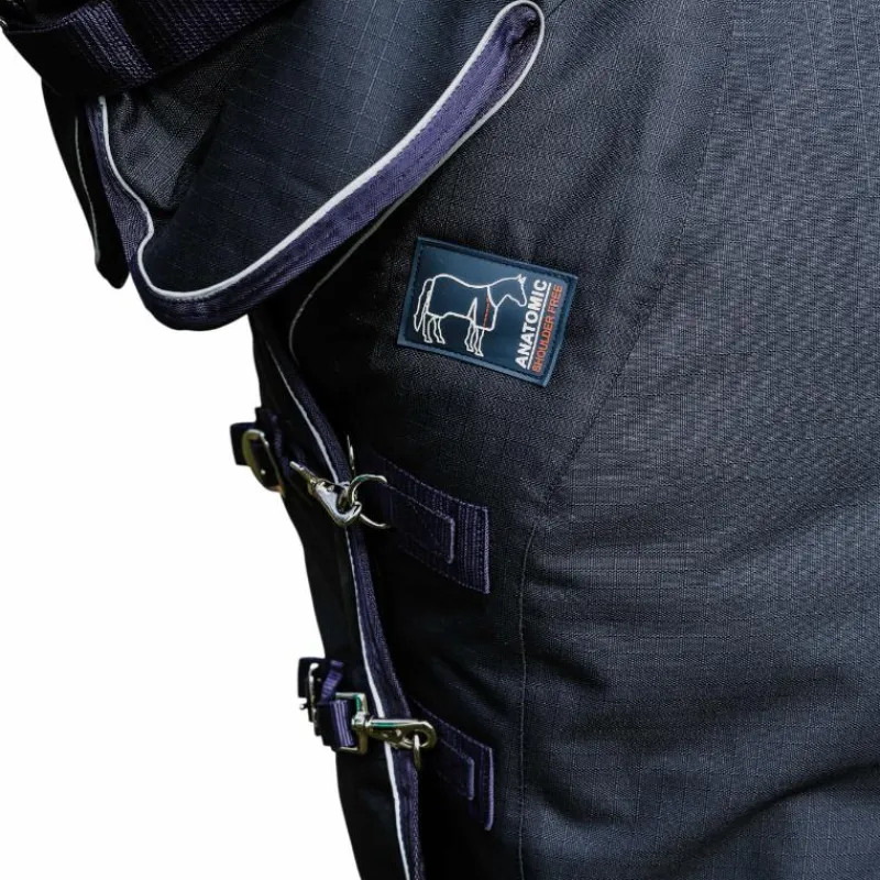 Couvertures Et Chemises*Equithème - Couverture d'extérieur Atomic Combo 1200 D 50g Marine