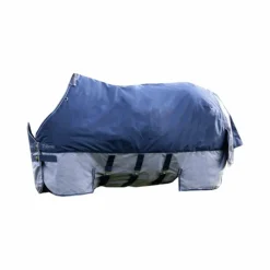 Couvertures Et Chemises*Equithème - Couverture d'extérieur Tyrex "Belly Belt" 600D /gris 300g Marine
