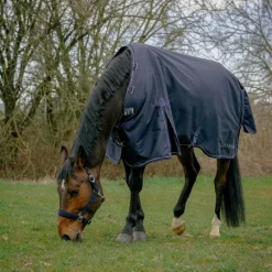 Couvertures Et Chemises*Equithème - Couverture d'extérieur Anatomic Aisance 1200D 200g Marine