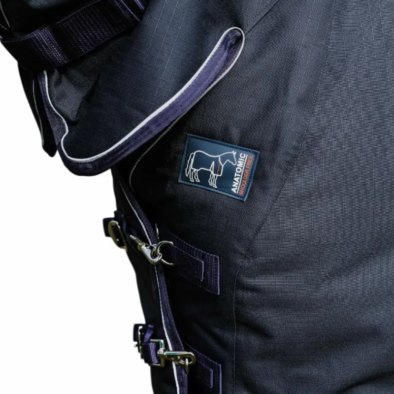 Couvertures Et Chemises*Equithème - Couverture d'extérieur Anatomic Combo 1200D 0g Marine