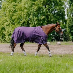 Couvertures Et Chemises*Equithème - Couverture Tyrex Aisance 600D prune 150g Bordeaux