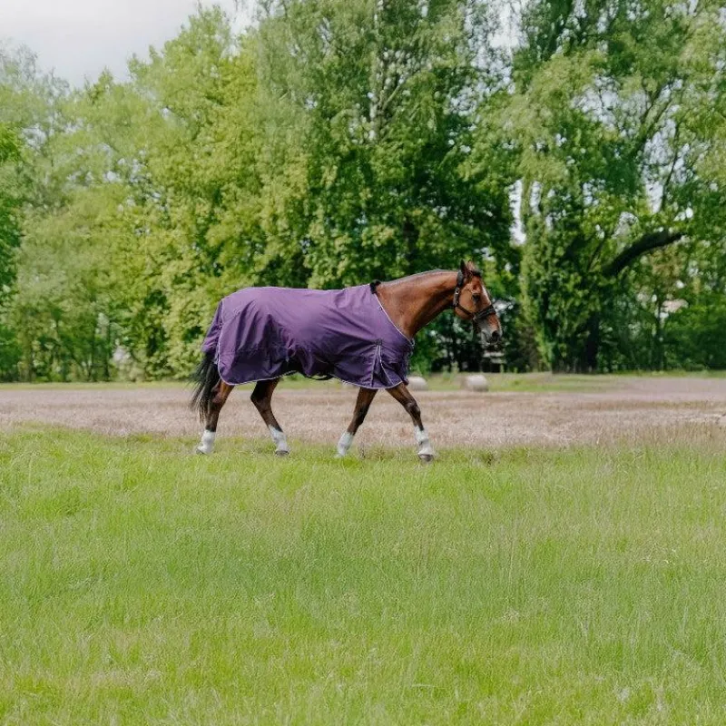 Couvertures Et Chemises*Equithème - Couverture Tyrex Aisance 600D prune 150g Bordeaux