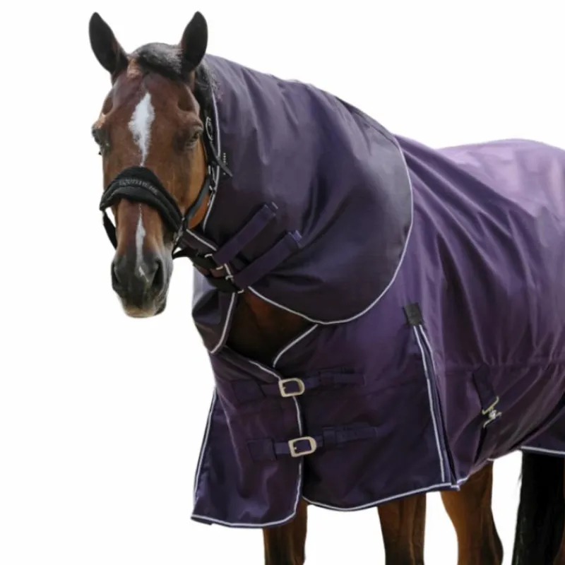 Couvertures Et Chemises*Equithème - Couvre-cou Tyrex 600D prune 200g Bordeaux