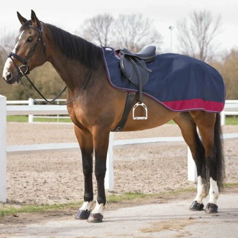 Couvre-Reins*Equithème - Couvre-reins Tyrex doublé polaire /bordeaux 1200D 0g Marine