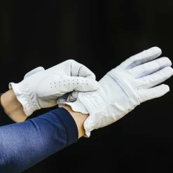 Gants D'Équitation*Equithème - Gants d'équitation Je t'aime Strass Blanc