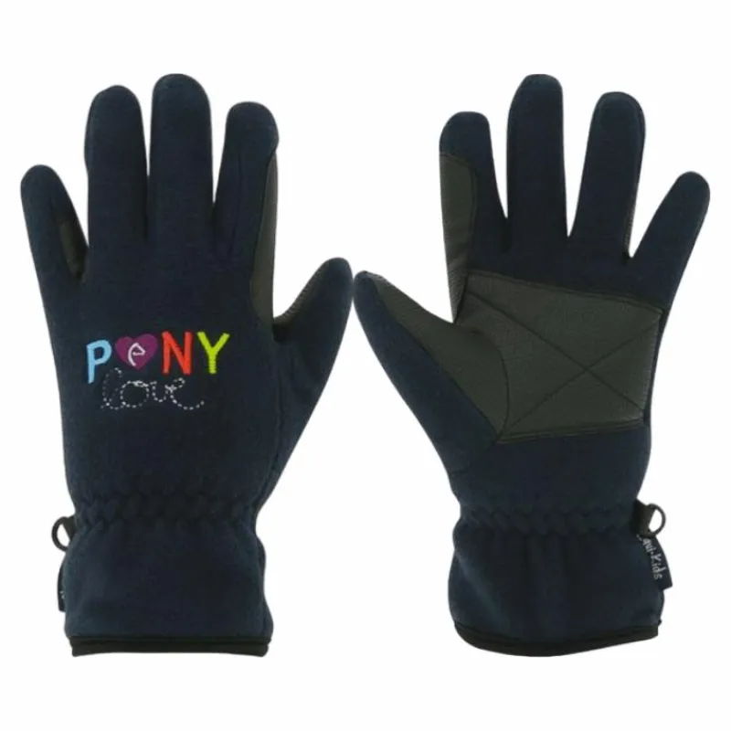 Outlet - Gants pony love marine Enfant Gants D'Équitation|Gants D'Équitation
