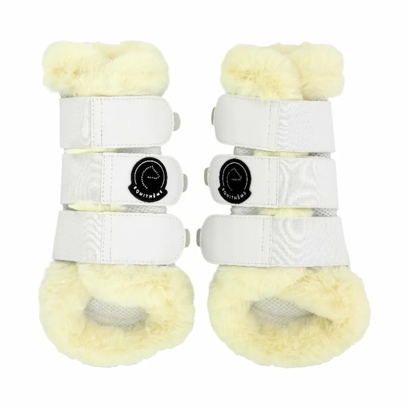 Guêtres Fermées*Equithème - Guêtres fermées Snuggy Je t'aime Blanc