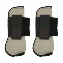 Guêtres Ouvertes Poneys|Guêtres Ouvertes*Equithème - Guêtres protège-tendons taupe x2 Marron