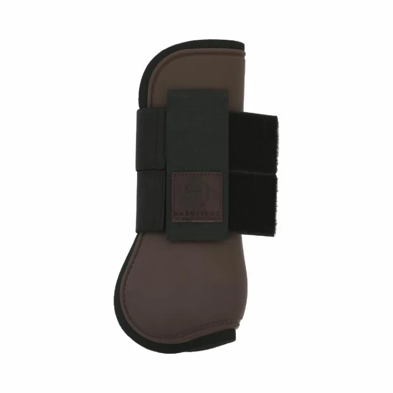 Guêtres Ouvertes Poneys|Guêtres Ouvertes*Equithème - Guêtres protège-tendons x2 Marron