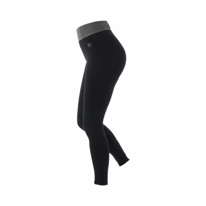 Leggings D'Équitation*Equithème - Legging d'équitation femme Tea / kaki Noir