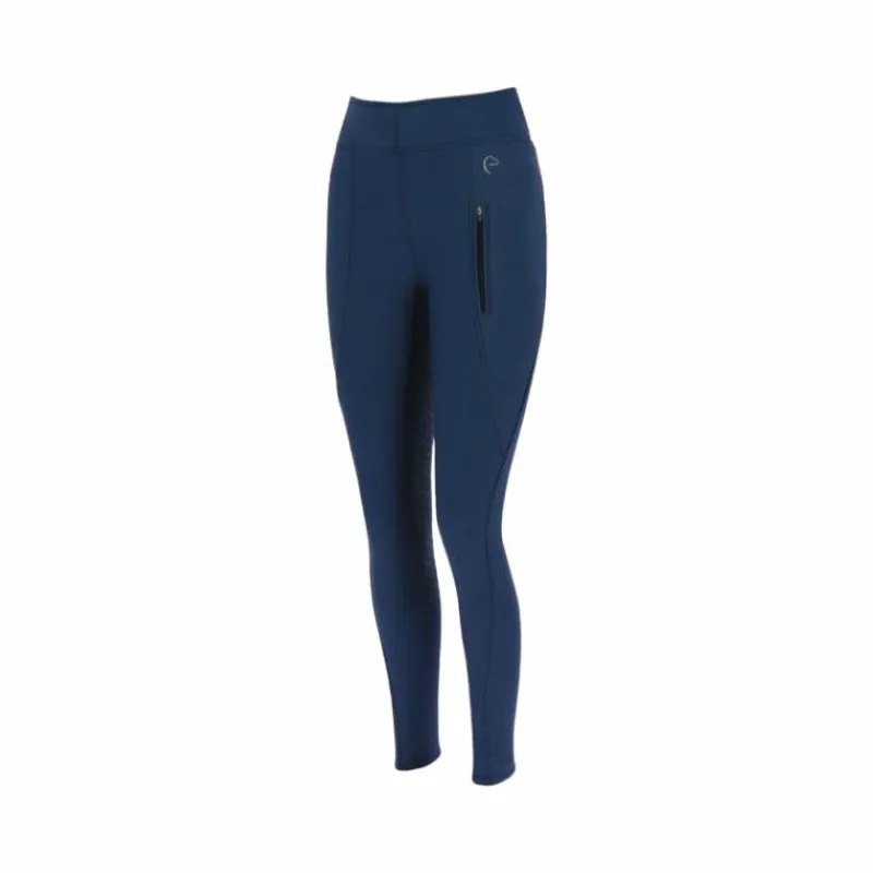 Leggings D'Équitation|Dressage*Equithème - Legging d'équitation femme softshell Dolomyt fond silicone Marine