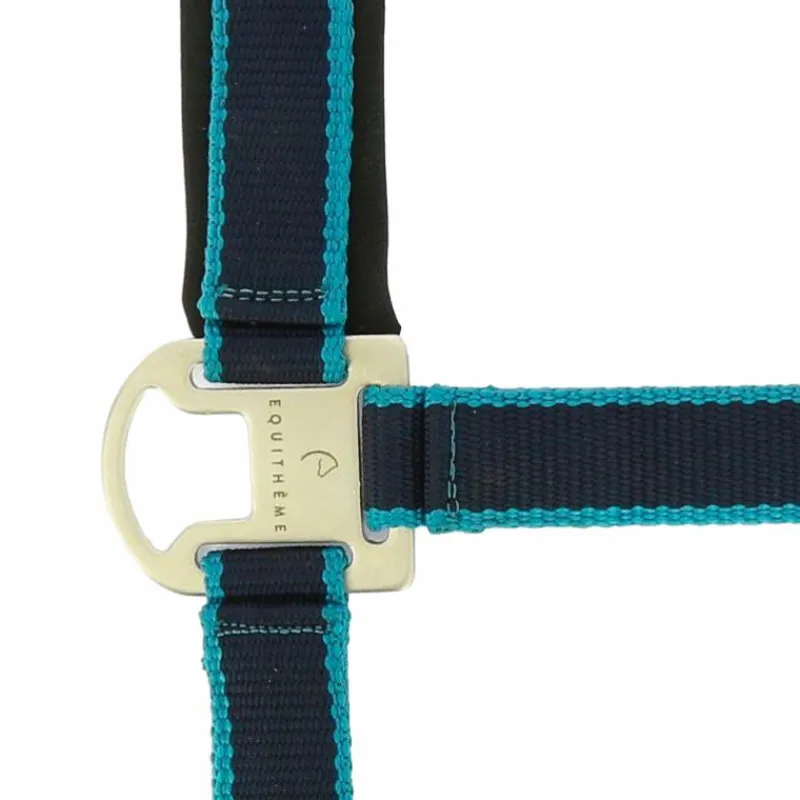 Licols Poneys|Ensembles Licols Et Longes*Equithème - Licol + longe Satiné / turquoise Marine