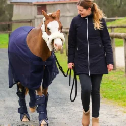 Licols Poneys*Equithème - Licol de transport Teddy marron/ écru