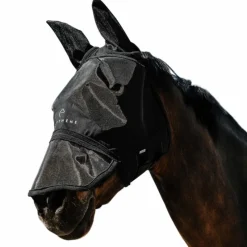 Masques Anti-Mouches Poneys|Masques Anti-Mouches*Equithème - Masque anti-mouches et UV Zipper Noir