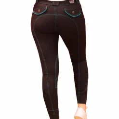 Discount - Pantalon d'équitation femme Verona / turquoise Pantalons D'Équitation