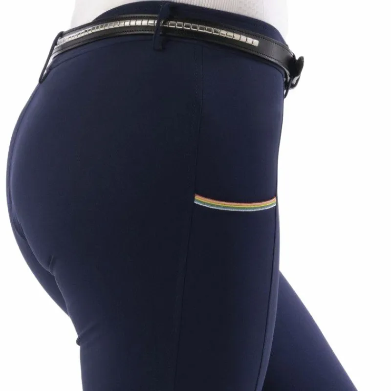 Pantalons D'Équitation*Equithème - Pantalon d'équitation femme Lainbow Marine
