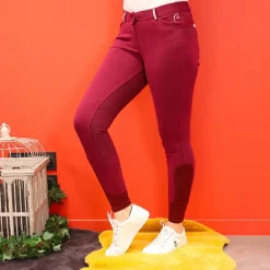 Pantalons D'Équitation|Dressage*Equithème - Pantalon d'équitation femme Glam Prune