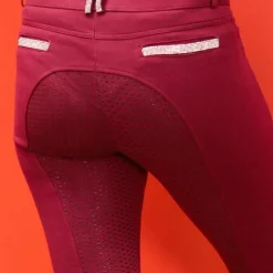 Pantalons D'Équitation|Dressage*Equithème - Pantalon d'équitation femme Glam Prune