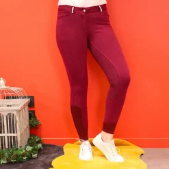 Pantalons D'Équitation|Dressage*Equithème - Pantalon d'équitation femme Glam Prune