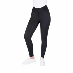 Pantalons D'Équitation*Equithème - Pantalon d'équitation femme Elsa Je t'aime Noir