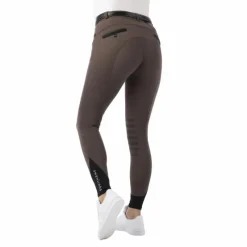 Pantalons D'Équitation*Equithème - Pantalon d'équitation fille Safir brun/ noir Marron