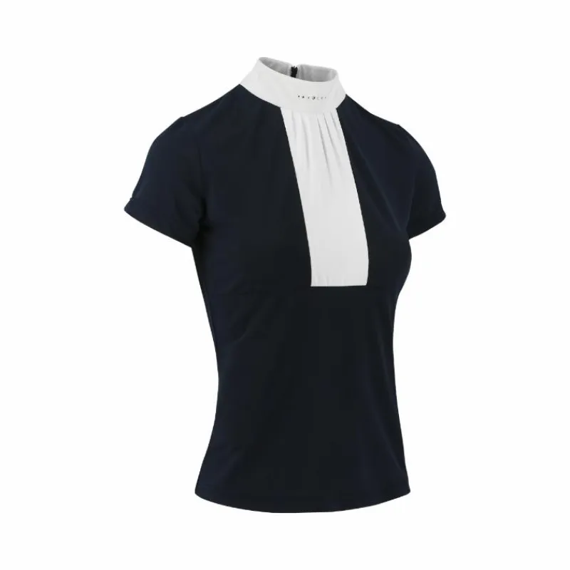 Polos Et Chemises*Equithème - Polo de concours manches courtes femme Doha Marine