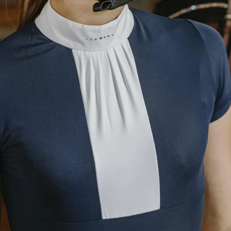 Polos Et Chemises*Equithème - Polo de concours manches courtes femme Doha Marine