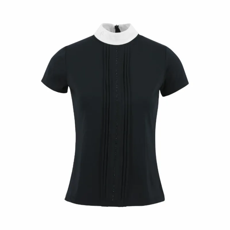 Polos Et Chemises*Equithème - Polo de concours manches courtes femme Dorla Marine