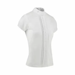 Polos Et Chemises*Equithème - Polo de concours manches courtes femme Dorla Blanc