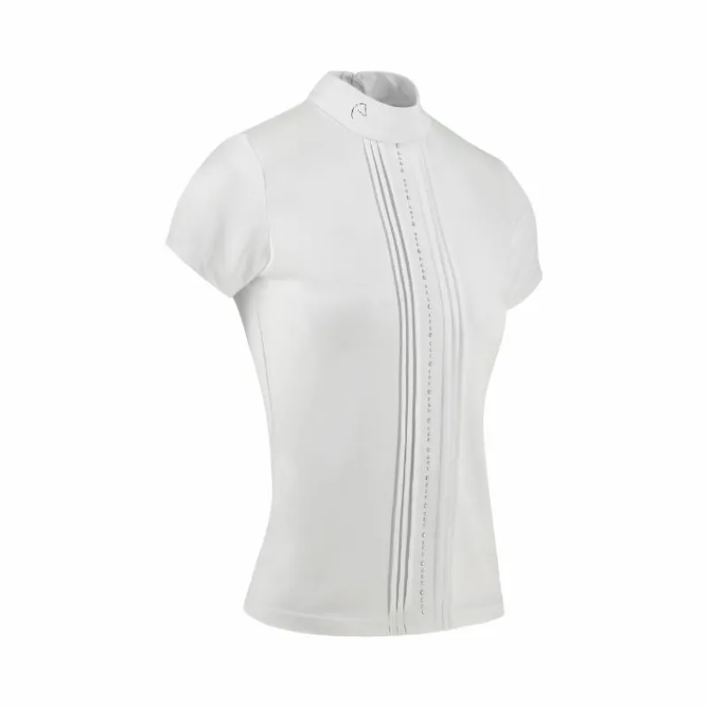 Polos Et Chemises*Equithème - Polo de concours manches courtes femme Dorla Blanc