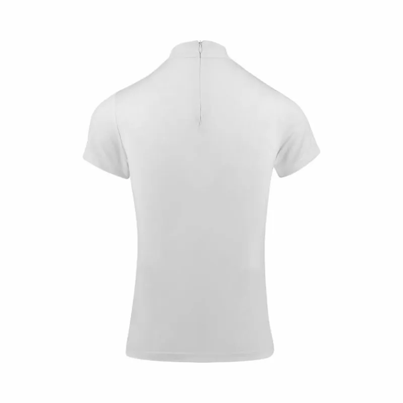 Polos Et Chemises*Equithème - Polo de concours manches courtes femme Dorla Blanc