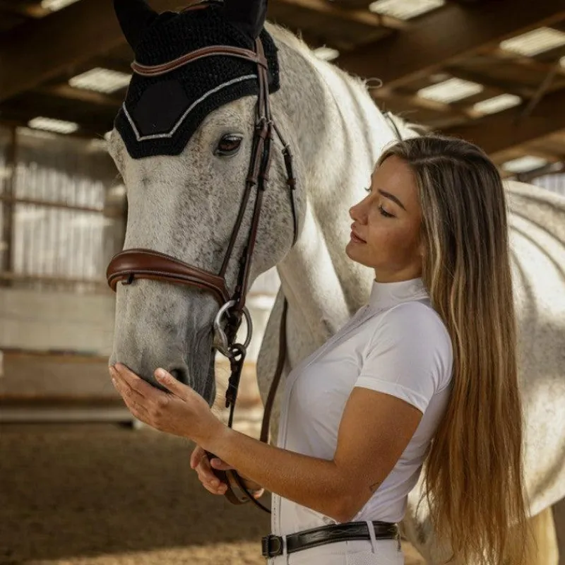 Polos Et Chemises*Equithème - Polo de concours manches courtes femme Dorla Blanc